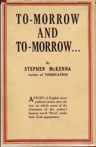 Cover of To-morrow and to-morrow ... a novel — A Closer Reading