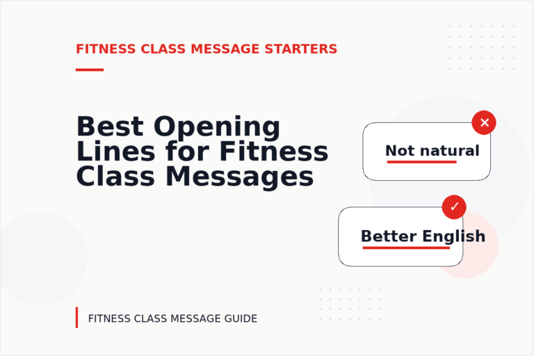 Best Opening Lines for Fitness Class Messages