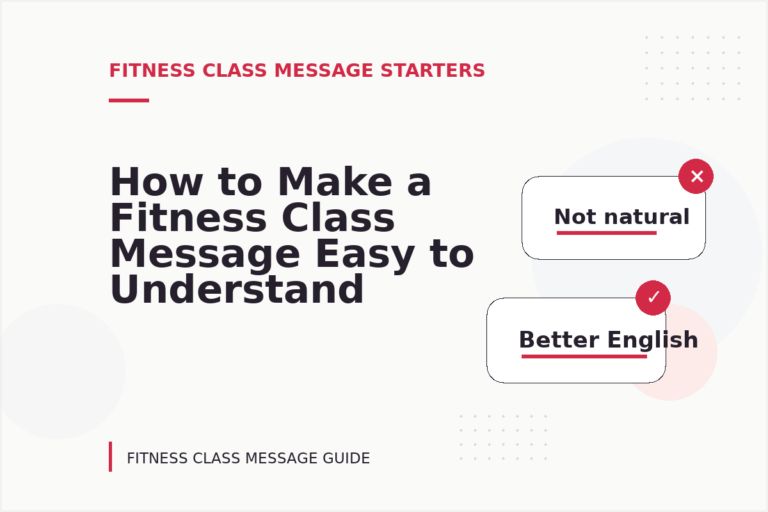 How to Make a Fitness Class Message Easy to Understand