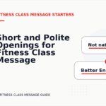 Short and Polite Openings for Fitness Class Message English
