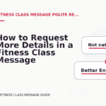 How to Request More Details in a Fitness Class Message