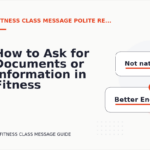 How to Ask for Documents or Information in Fitness Class Message English