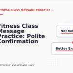 Fitness Class Message Practice: Polite Confirmation Examples
