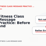 Fitness Class Message Practice: Before and After Corrections